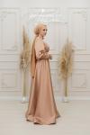 Begonya Balon Kol Asetat Saten Kloş Abiye Gold Gold