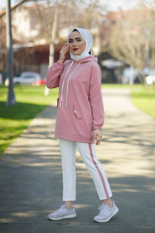 Bahar Kadın Mevsimlik Spor İkili Takım  Pudra Pudra