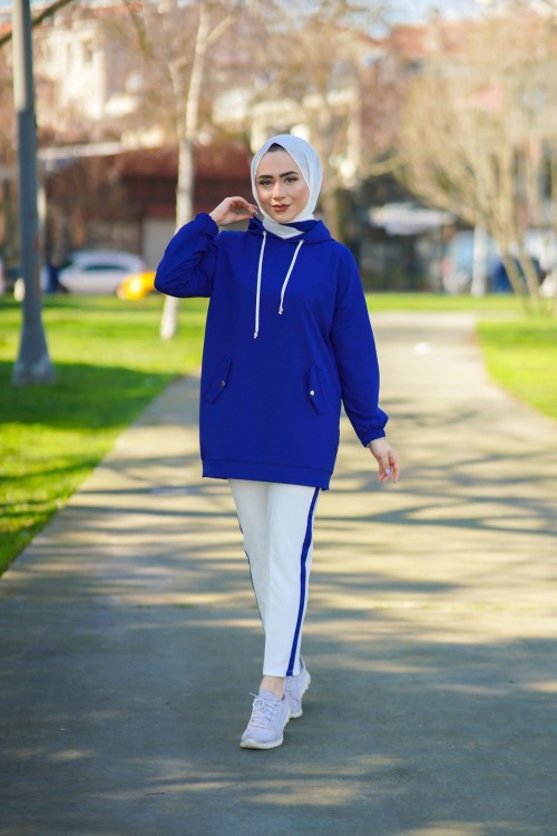 Bahar Kadın Mevsimlik Spor İkili Takım  Saks Saks Mavisi
